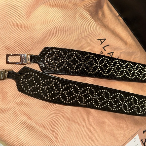 NWT Alaia Mini Leather/Python Snakeskin  - Top Handle/Shoulder/Crossbody Strap - Picture 13 of 14